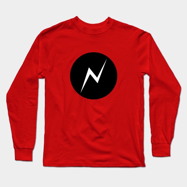 Lightning bolt in circle Long Sleeve T-Shirt by helengarvey